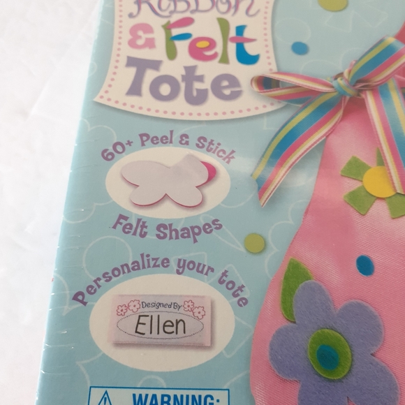 Girls Ribbon Felt Tote Kit Kids 6 To 96 Years Old - Picture 10 of 11